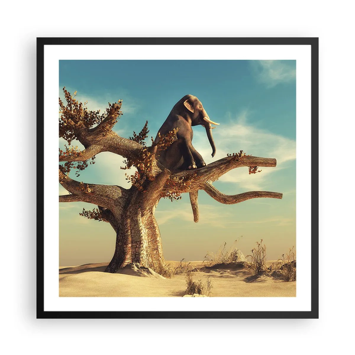 Plakat i sort ramme - Et nyt synspunkt - 60x60 cm