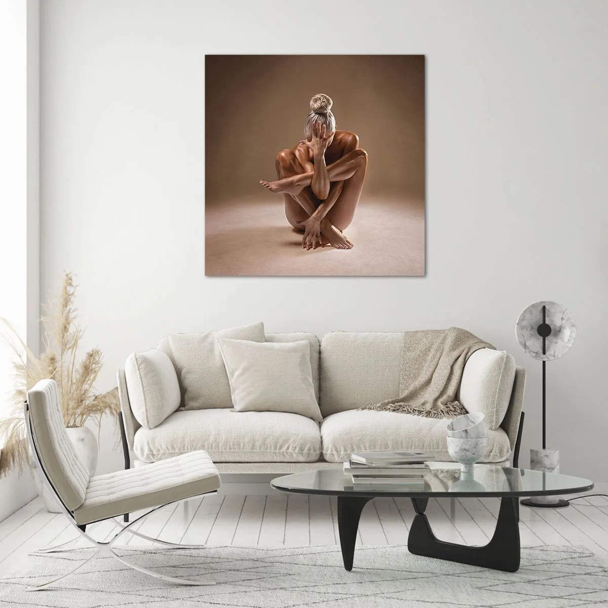 Billede på glas - Enhed mellem krop og ånd - 60x60 cm