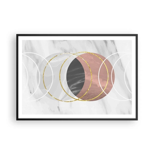 Plakat i sort ramme - Sfærernes musik - 100x70 cm