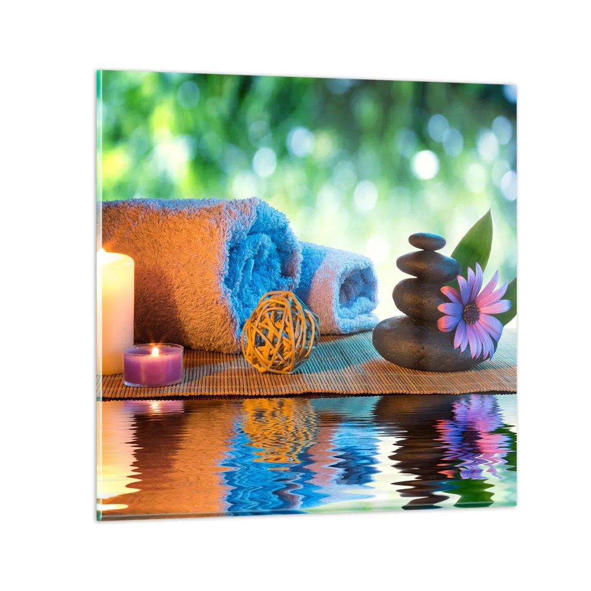 Billede på glas - Tid til kroppen - 60x60 cm