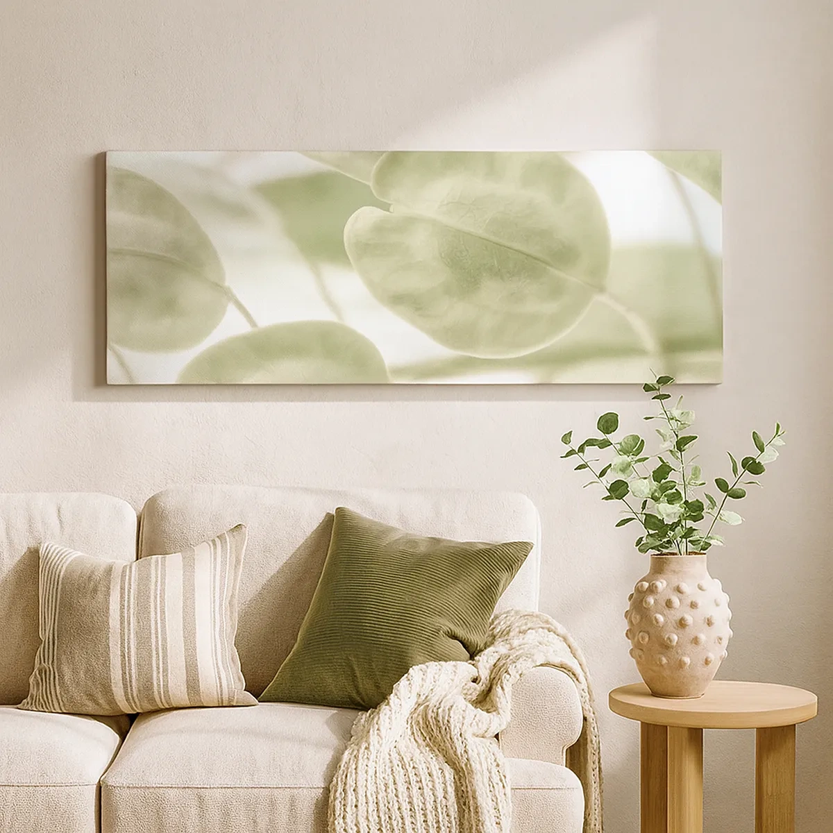 Lærredstryk - Billede på lærred - I begyndelsen var der blade... - 30x30 cm