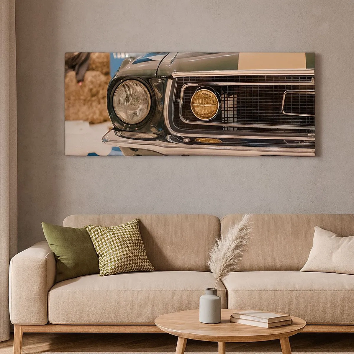 Lærredstryk - Billede på lærred - Møde med en legende - 100x40 cm