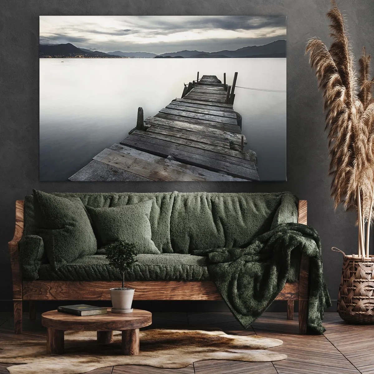 Lærredstryk - Billede på lærred - Fordyb dig i ro og fred - 100x70 cm