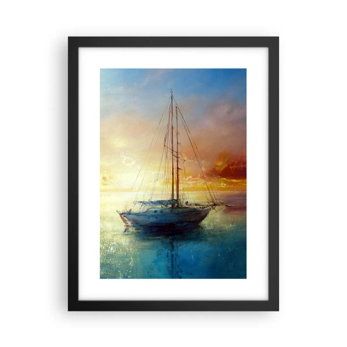 Plakat i sort ramme - I en gylden bugt - 30x40 cm