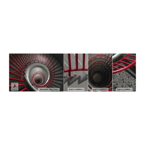 Prøve Fototapet Selvklæbende Deluxe Sticker - Arkitektoniske lege - Arkitektur, Trappe, Industriel - 100x30 cm