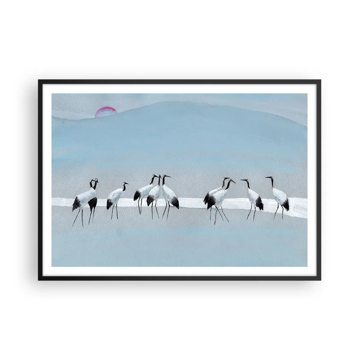 Plakat i sort ramme - Efter en varm dag - 100x70 cm