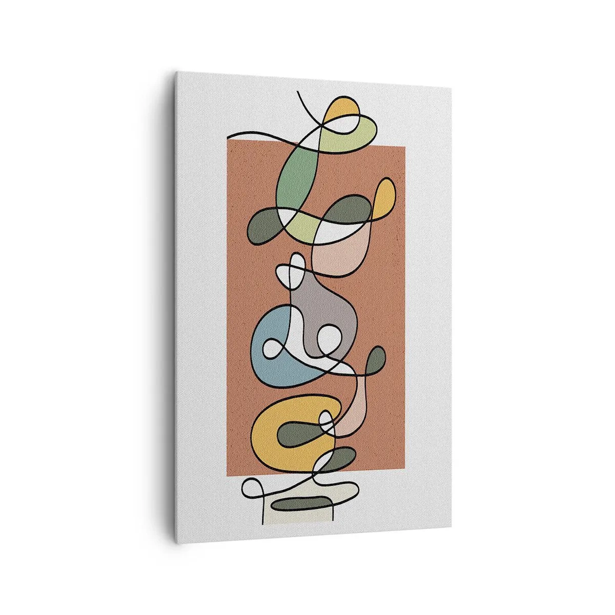 Lærredstryk - Billede på lærred - Abstraktion: et farverigt virvar - 80x120 cm