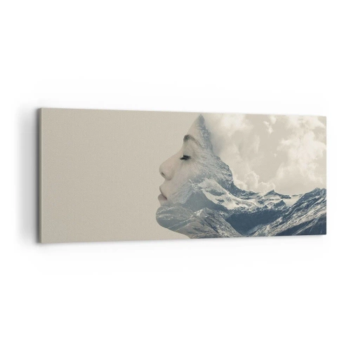 Lærredstryk - Billede på lærred - Skønheden ved elementerne - 100x40 cm