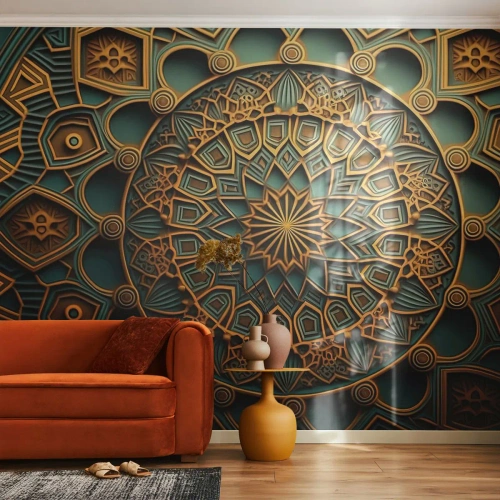 Fototapet Premium Sand - I et arabisk klima - Mosaik, arabisk, Dekorationer - 100x70 cm