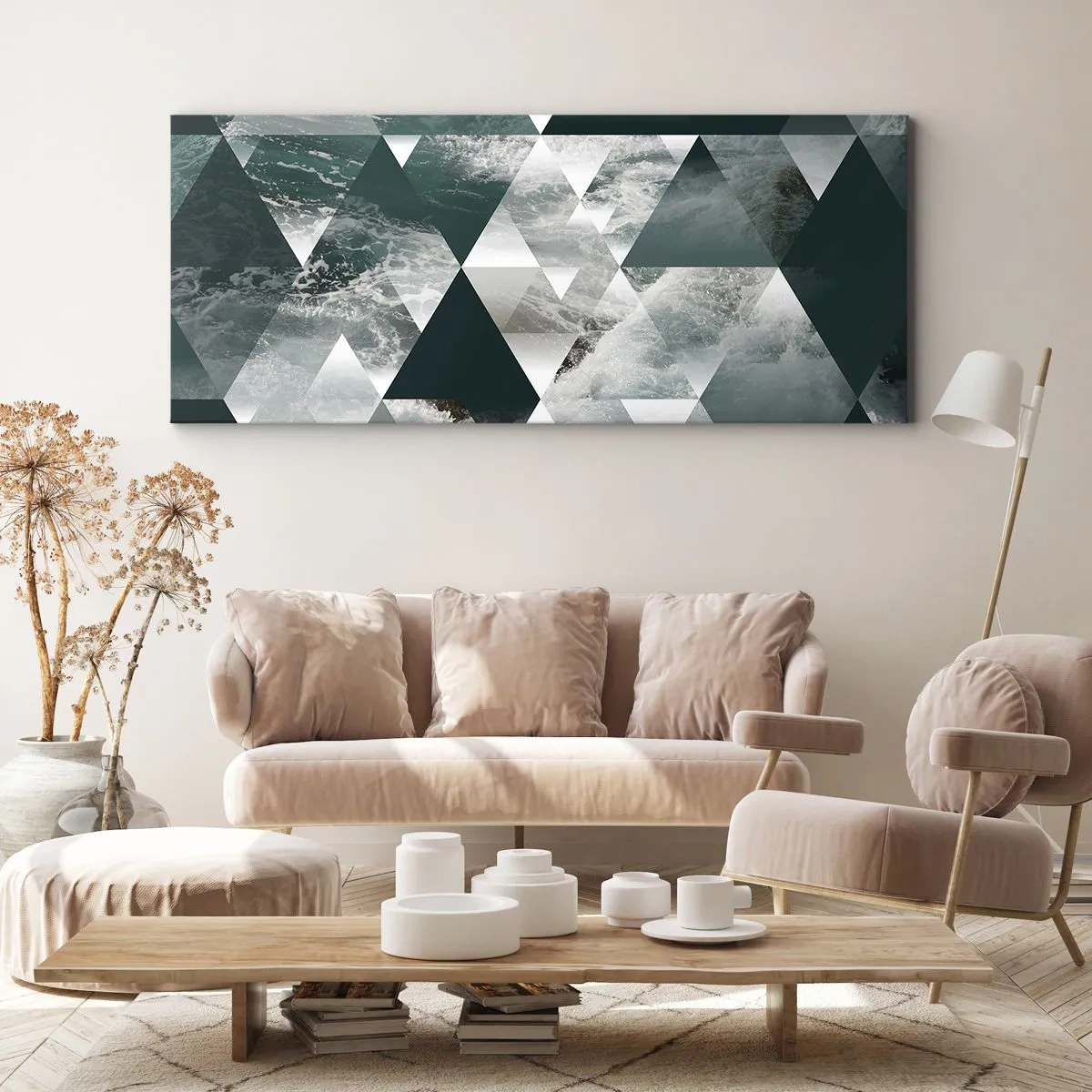 Lærredstryk - Billede på lærred - Et krystalperspektiv - 140x50 cm