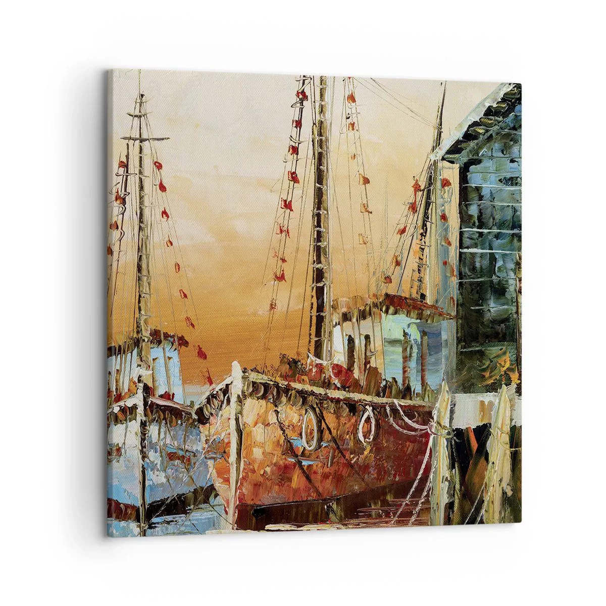 Lærredstryk - Billede på lærred - Fredelig tilbagevenden - 50x50 cm