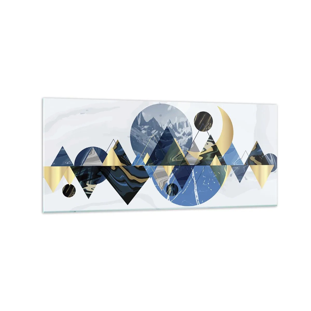 Billede på glas - Geometrisk landskab - 120x50 cm