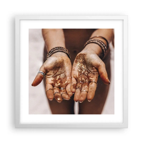 Plakat i hvid ramme - En gave til dig - 40x40 cm