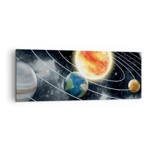 Lærredstryk - Billede på lærred - Kosmisk dans - 140x50 cm
