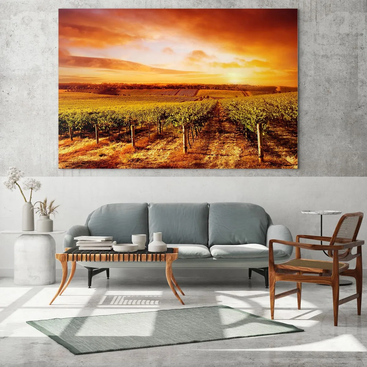 Billede på glas - Delikat frugtagtig med et strejf af solskin - 100x70 cm