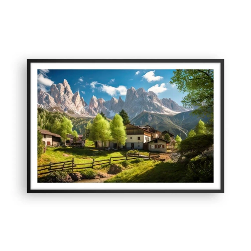 Plakat i sort ramme - Alpeidyl - 91x61 cm