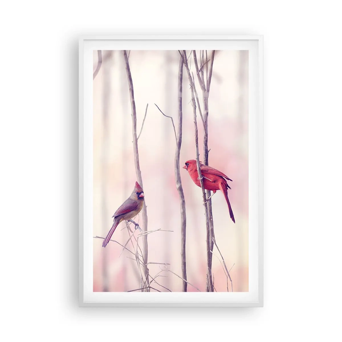Plakat i hvid ramme - Fortællingen om den lyserøde skov - 61x91 cm