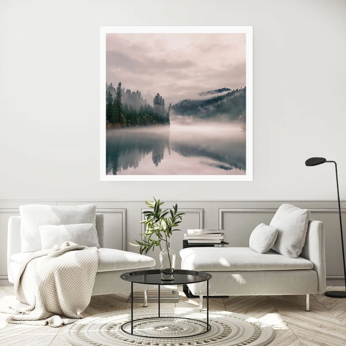 Plakat - I drømmen, i tågen - 40x40 cm