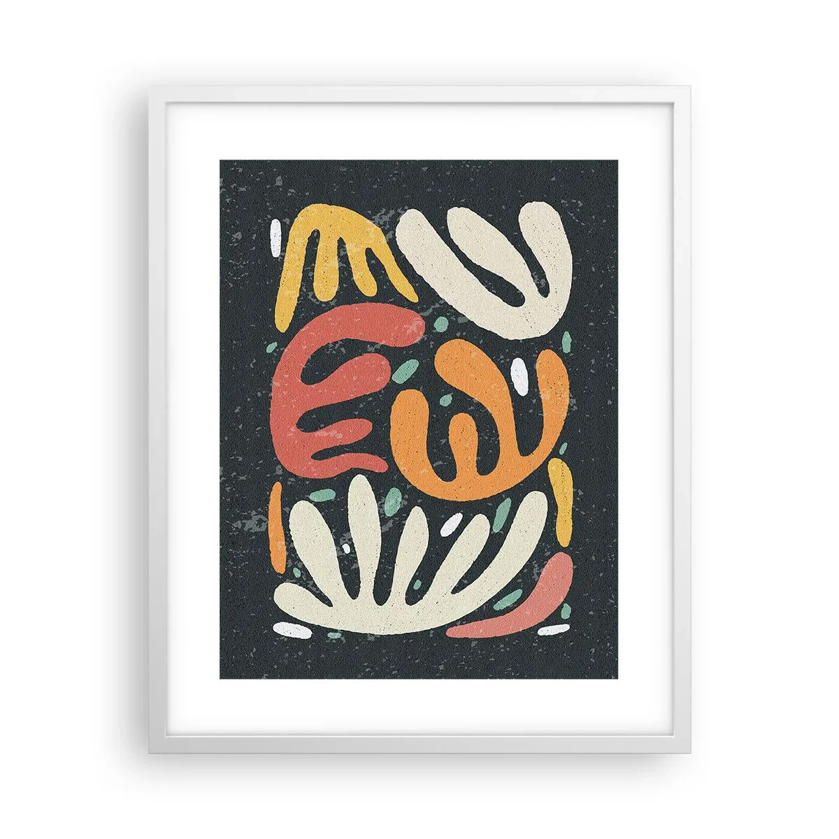 Plakat i hvid ramme - Komposition - jeg er ved at fange dig - 40x50 cm