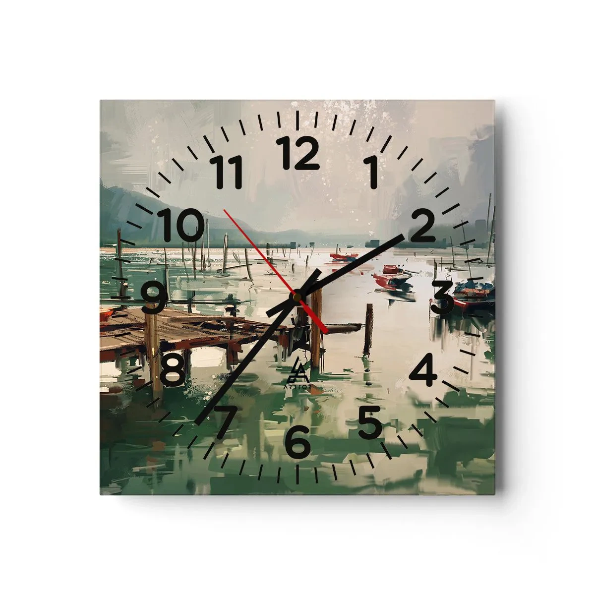 Vægur, Uret - Dækket af en smeltet måne - 30x30 cm