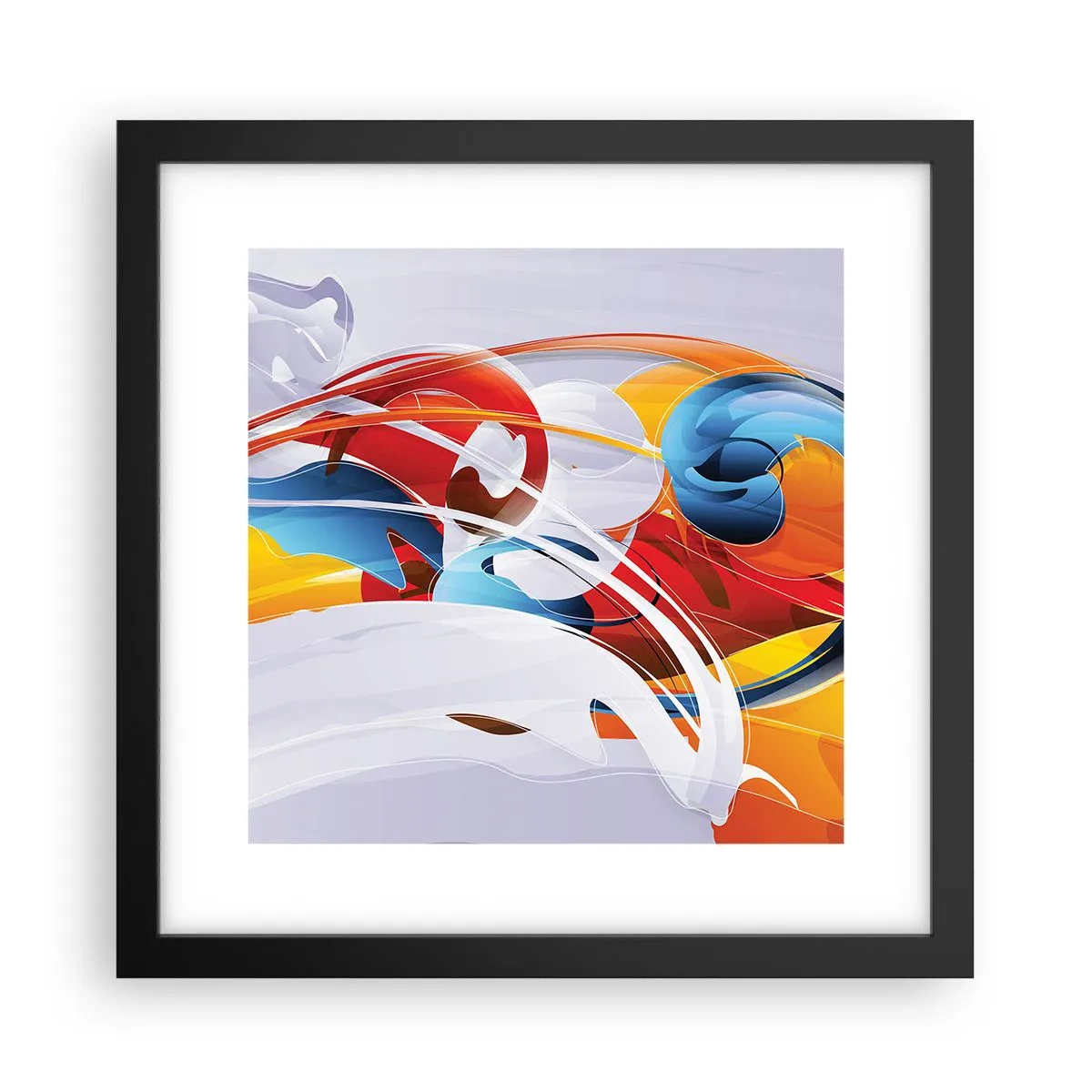 Plakat i sort ramme - Elementernes dans - 30x30 cm