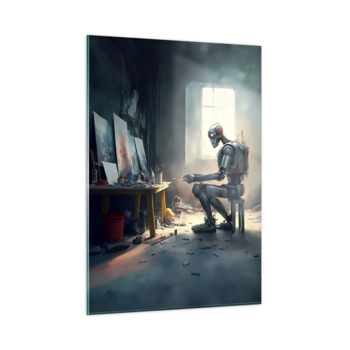 Billede på glas - Den skabende handling - 50x70 cm