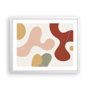 Plakat i hvid ramme - Es eller flores? - 50x40 cm