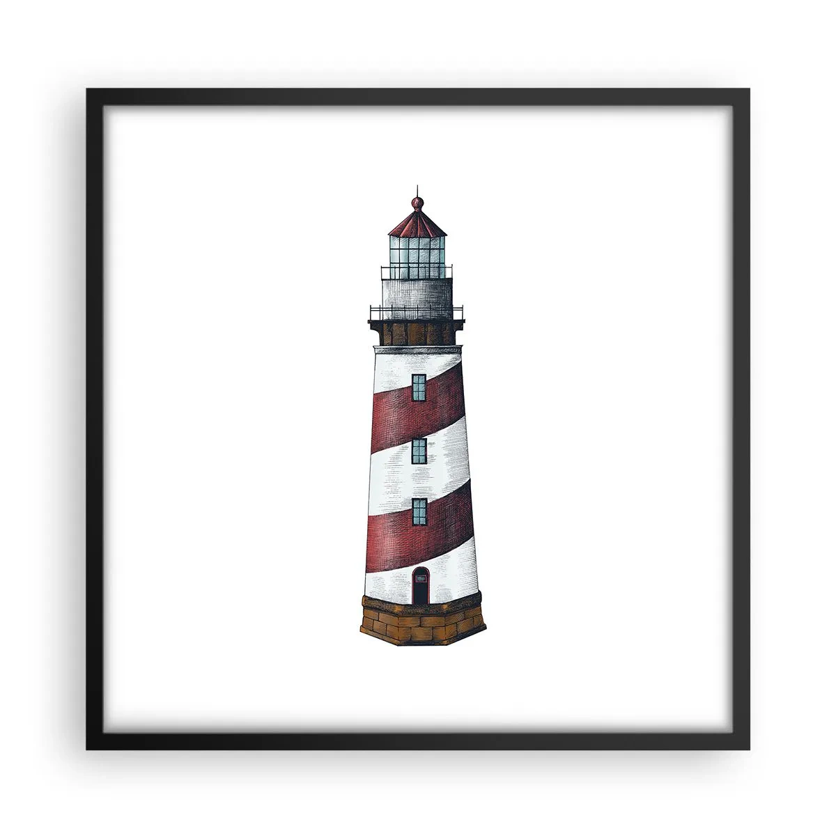 Plakat i sort ramme - Altid på vagt - 50x50 cm