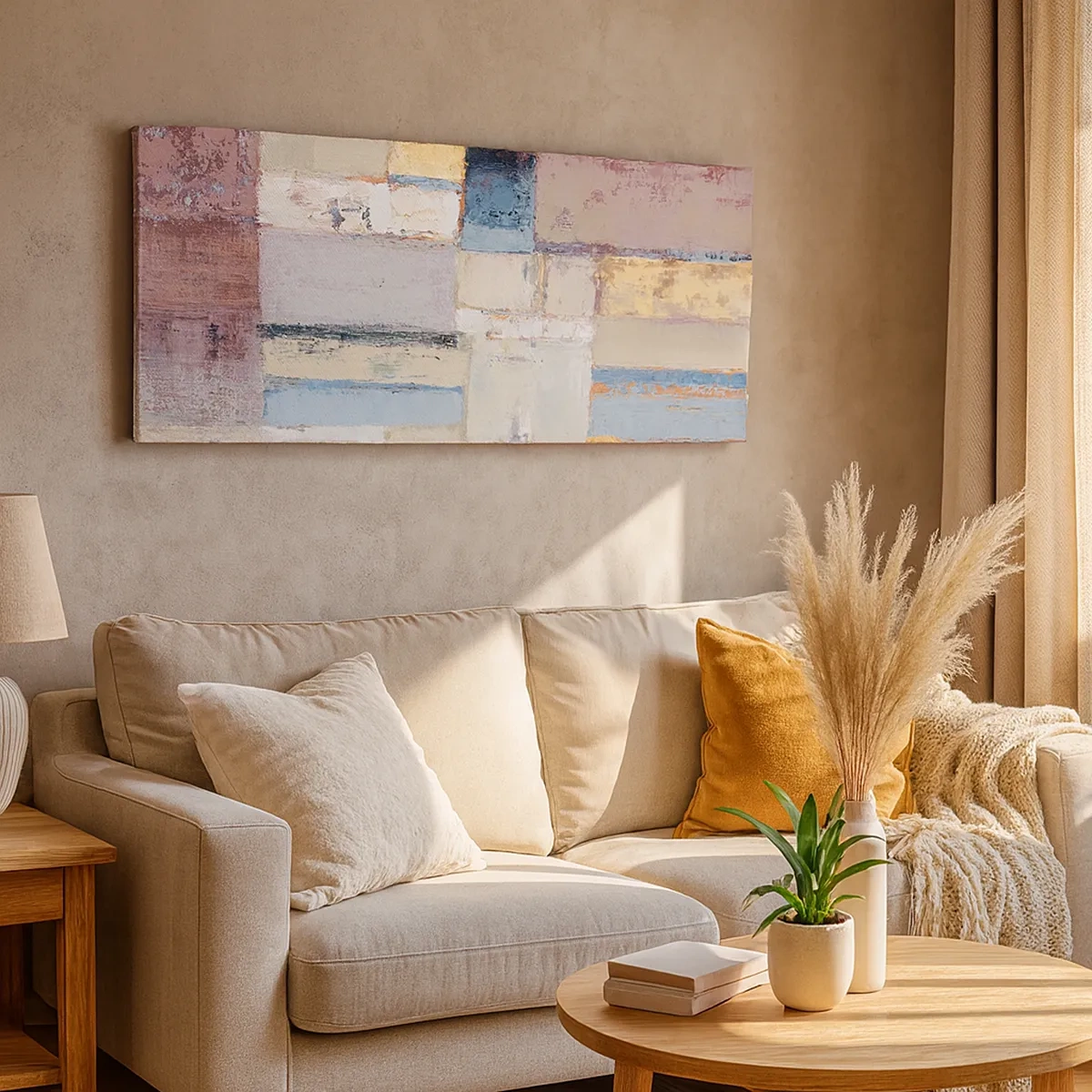 Lærredstryk - Billede på lærred - Geometriens ro - 30x30 cm