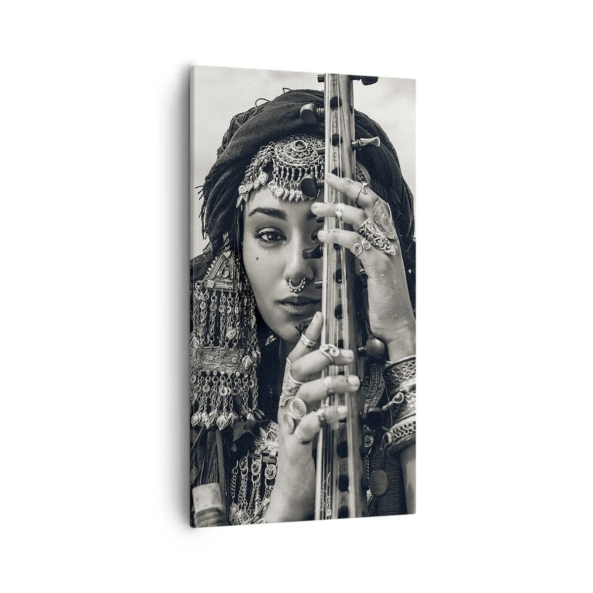 Lærredstryk - Billede på lærred - Selve den orientalske musik - 55x100 cm