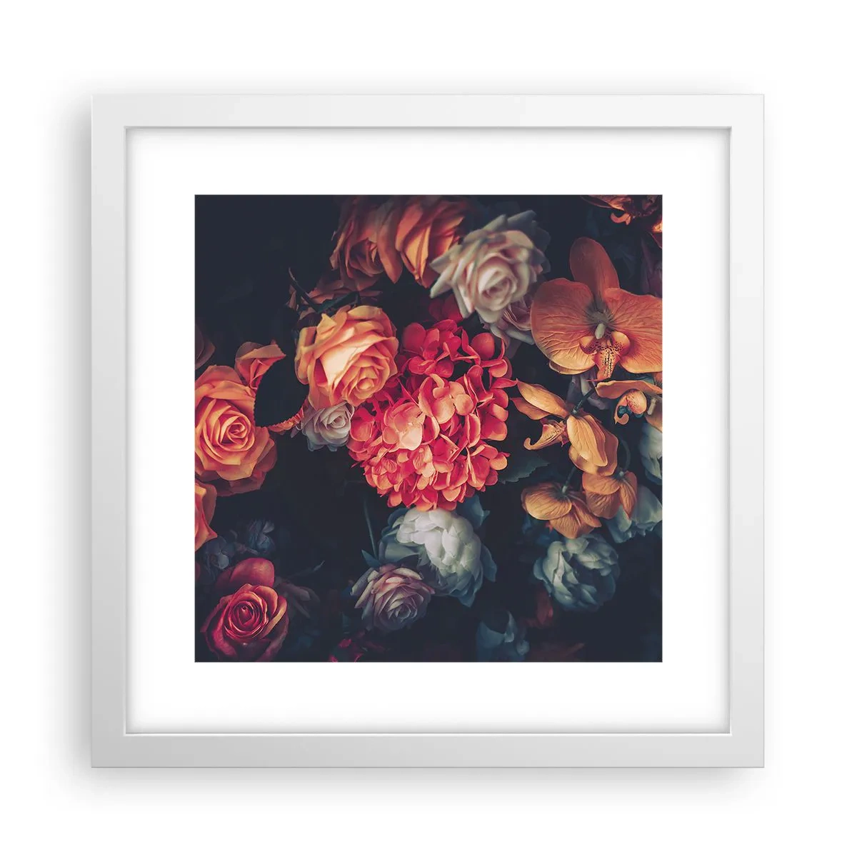 Plakat i hvid ramme - Ligesom de hollandske mestre - 30x30 cm