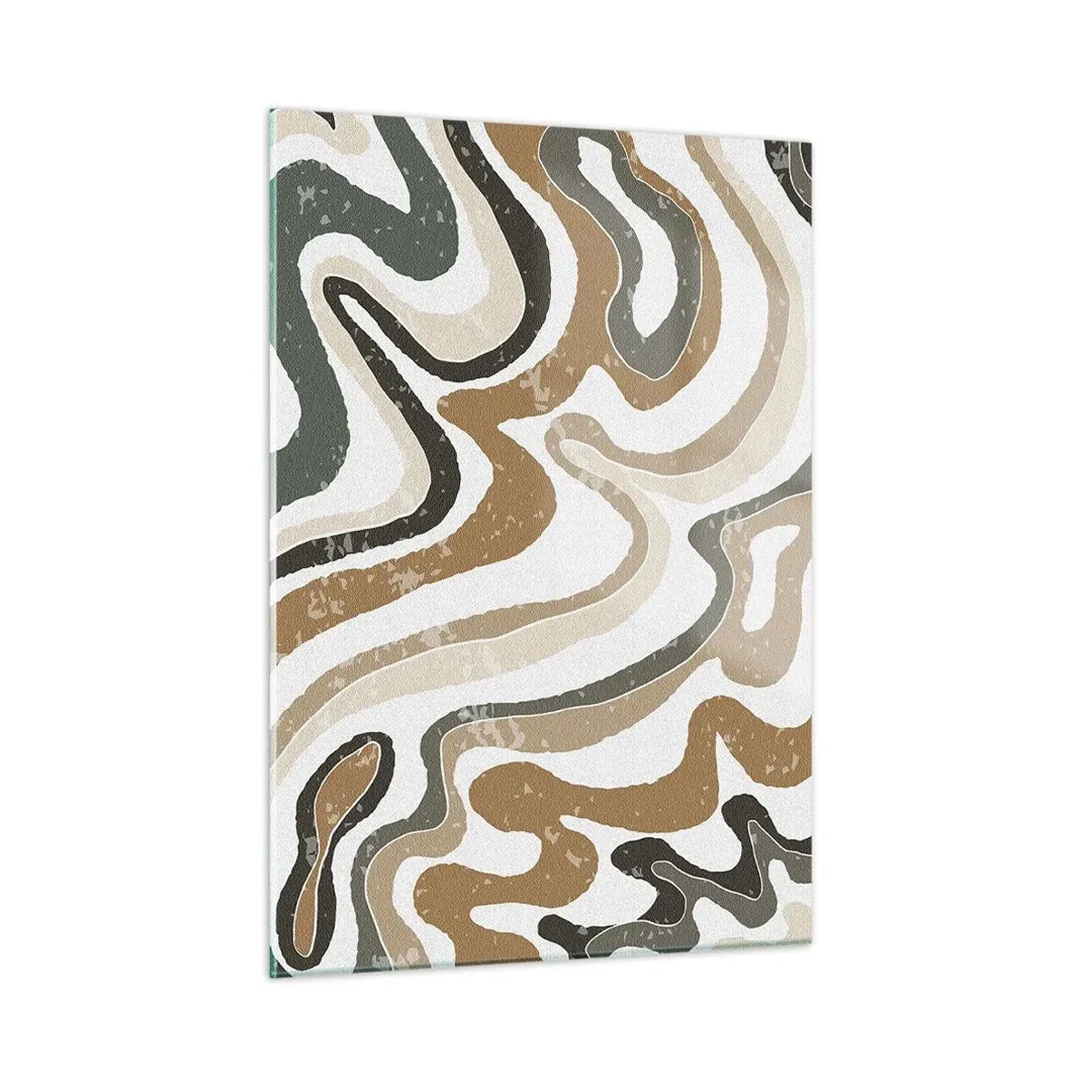 Billede på glas - Slyngninger af jordfarver - 50x70 cm