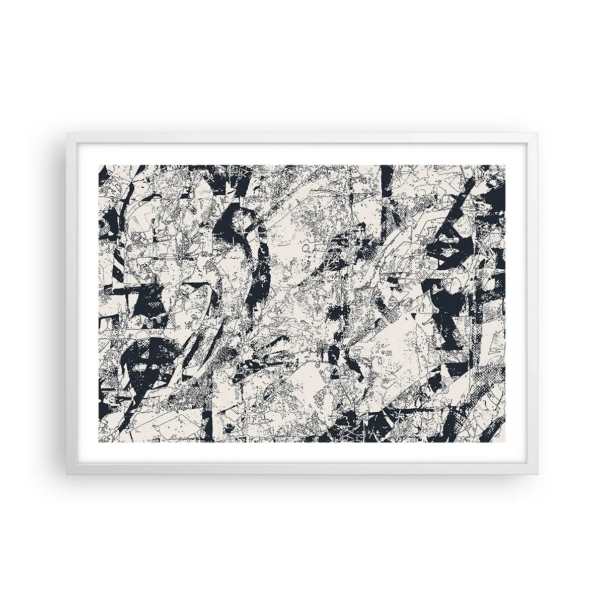Plakat i hvid ramme - Modsætningernes gennemtrængning - 70x50 cm