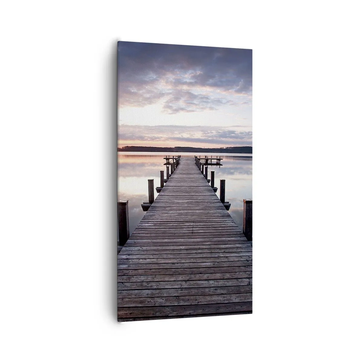 Lærredstryk - Billede på lærred - Den tavse grænse mellem dag og nat - 65x120 cm