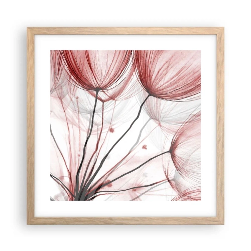 Plakat i ramme af lyst egetræ - Før afgang - 40x40 cm