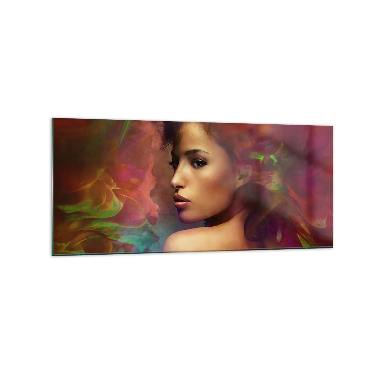 Billede på glas - Smukkere end en regnbue, sart som tåge - 120x50 cm