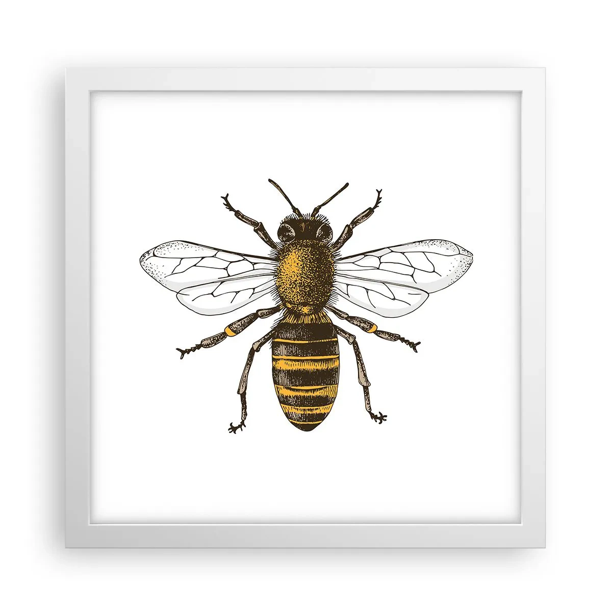 Plakat i hvid ramme - Smuk og god - 30x30 cm