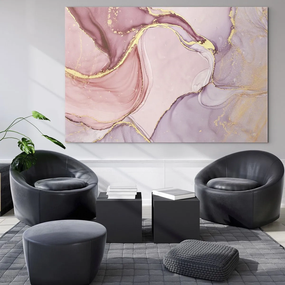 Billede på glas - Et kærtegn af farver - 120x80 cm