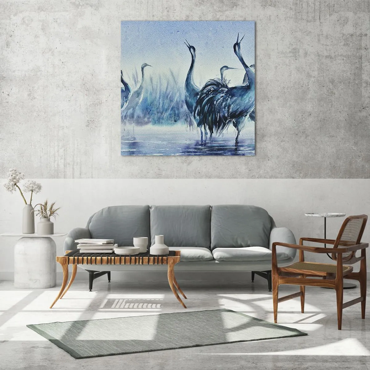 Billede på glas - Morgenmøde - 40x40 cm