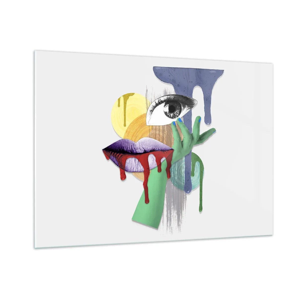 Billede på glas - Dekonstrueret portræt - 100x70 cm