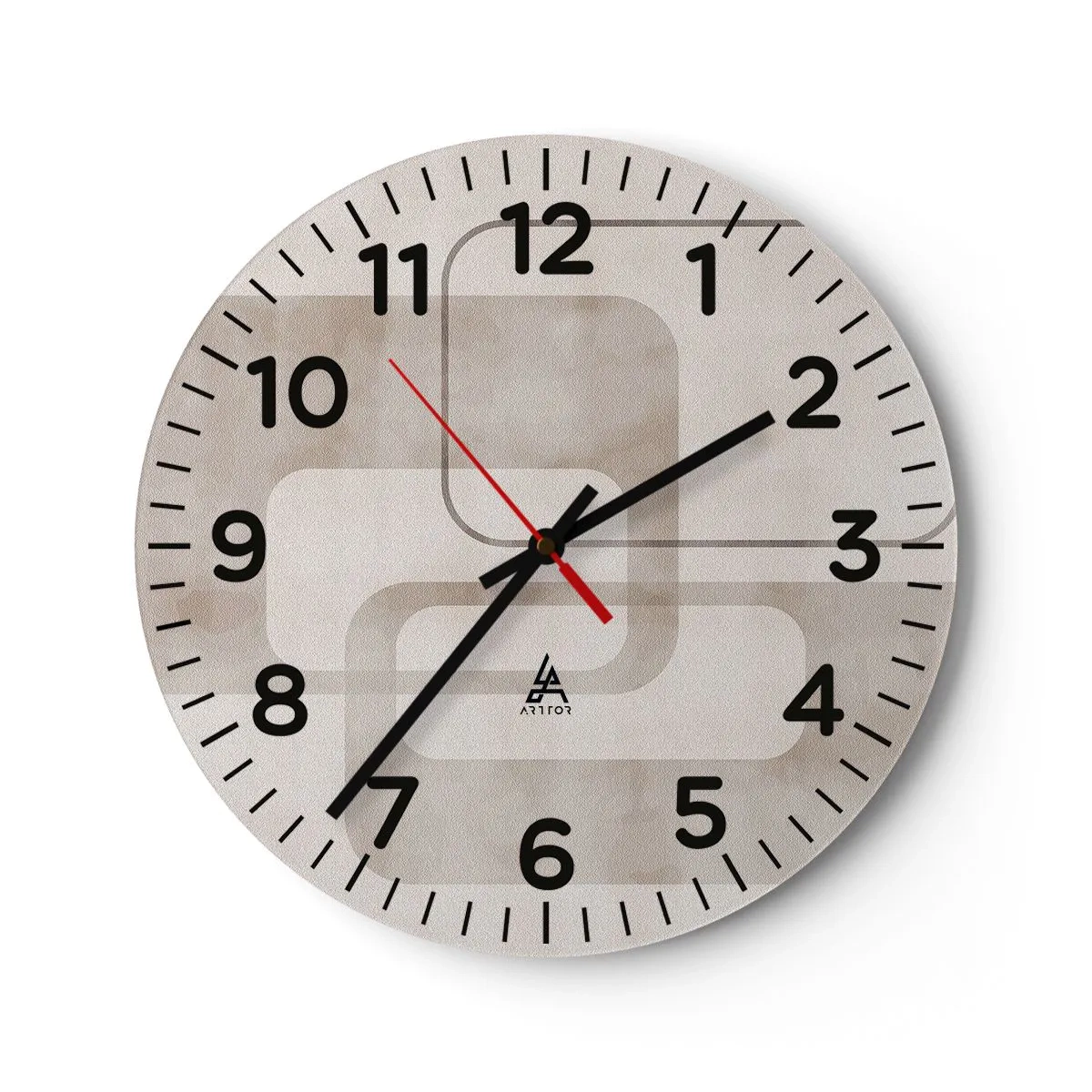 Vægur, Uret - Geometrisk fuga - 40x40 cm