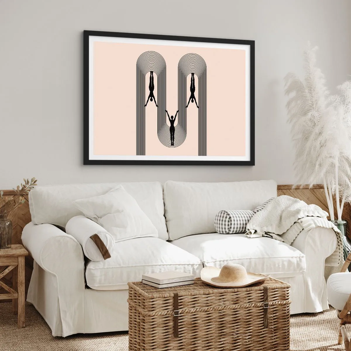 Plakat i sort ramme - På hovedet nedad - 100x70 cm