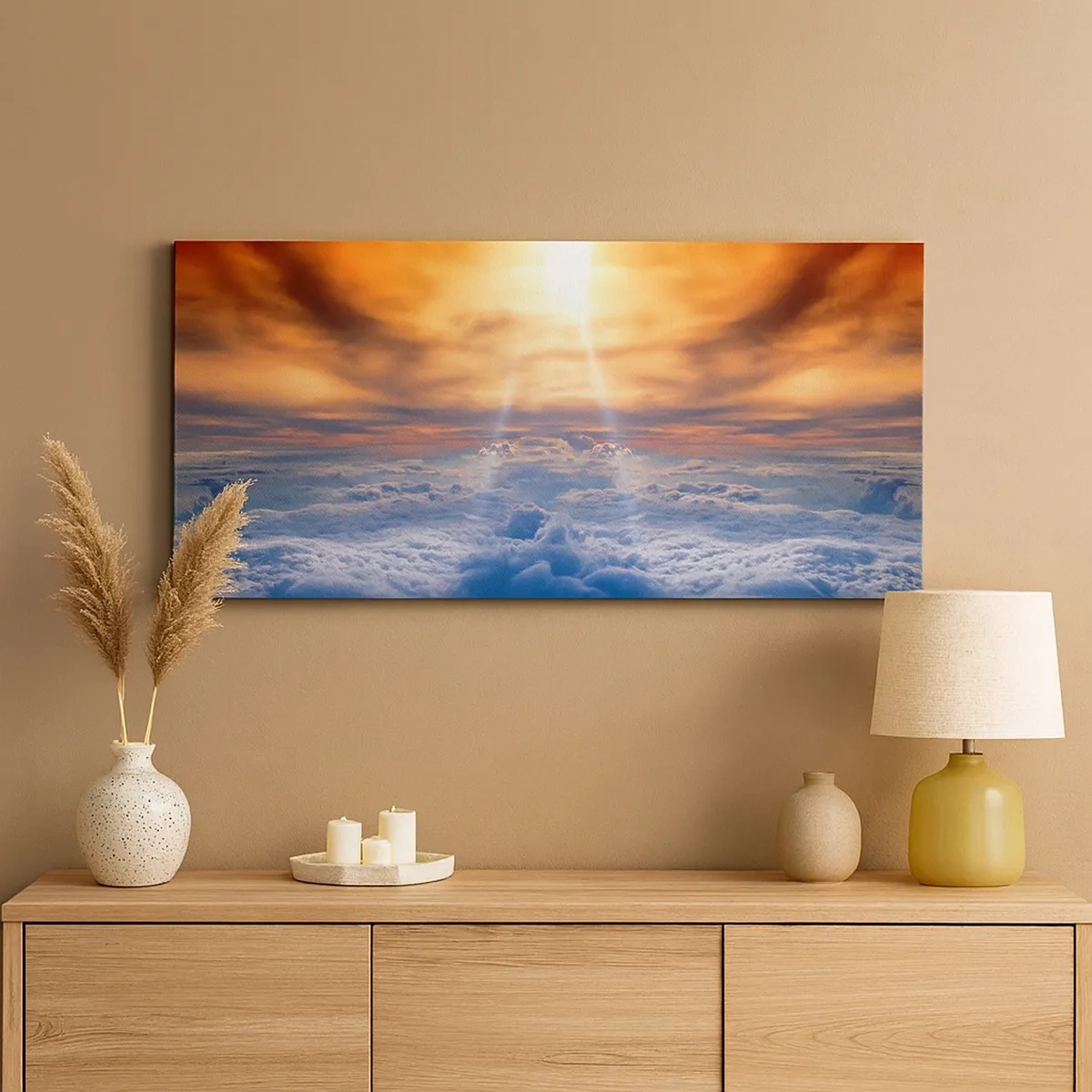 Lærredstryk - Billede på lærred - Mystisk landskab - 30x30 cm