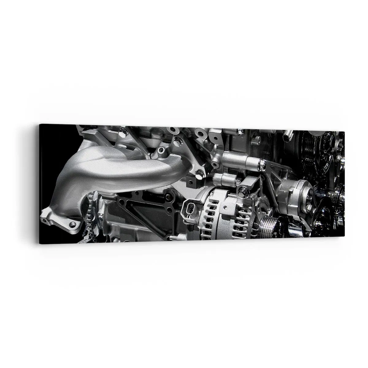 Lærredstryk - Billede på lærred - Stål, smuk, stærk - 90x30 cm