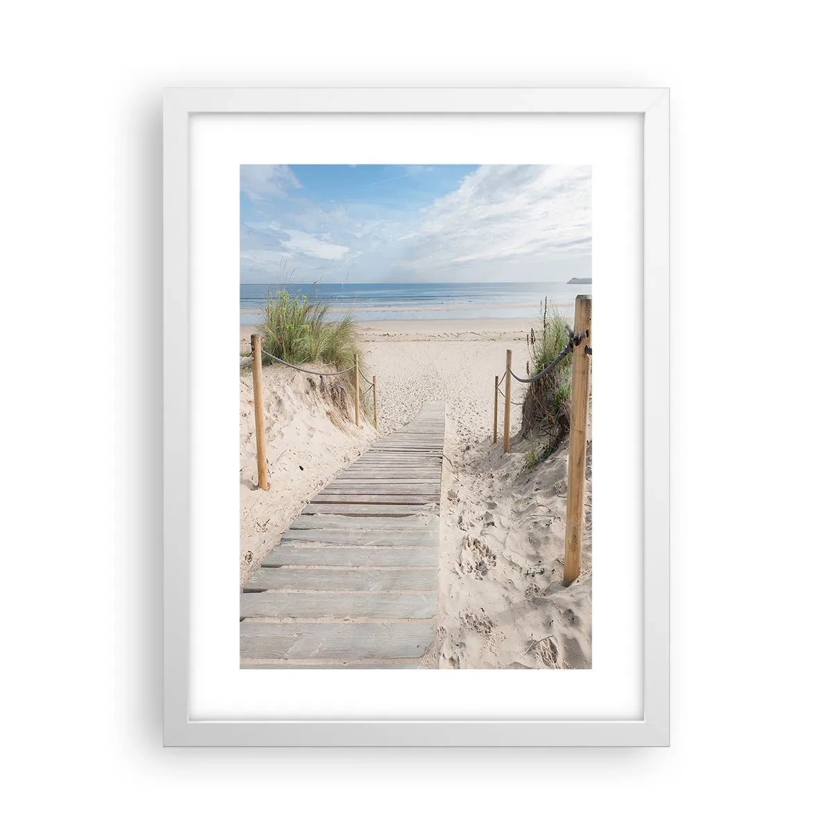 Plakat i hvid ramme - Ud over horisonten - 30x40 cm