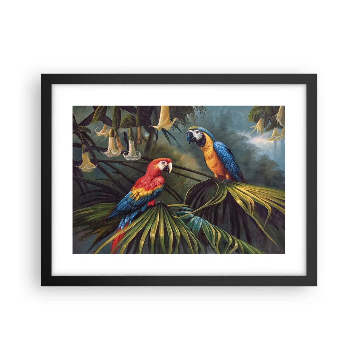 Plakat i sort ramme - Romantik i troperne - 40x30 cm