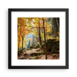 Plakat i sort ramme - Tid til at slappe af - 30x30 cm