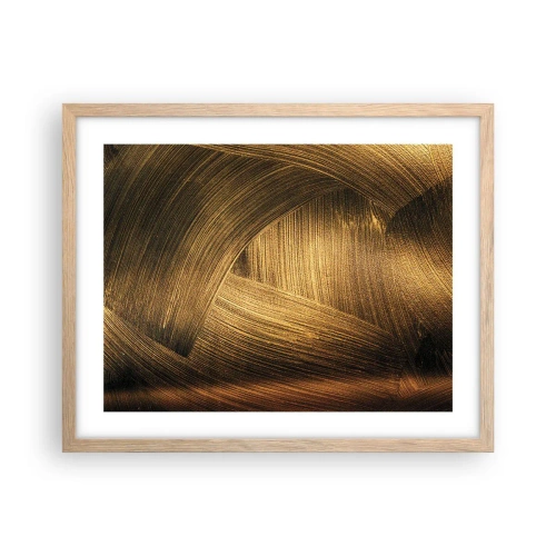 Plakat i ramme af lyst egetræ - I den gyldne labyrint - 50x40 cm