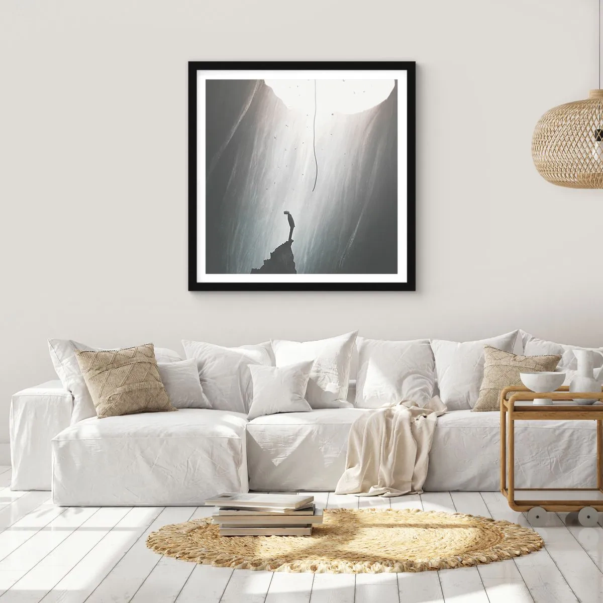 Plakat i sort ramme - Der er altid en vej ud - 50x50 cm