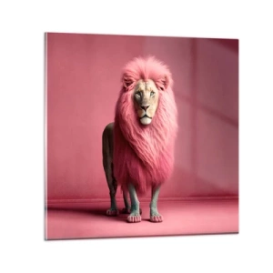 Billede på glas - Og du er ikke længere bange - 70x70 cm